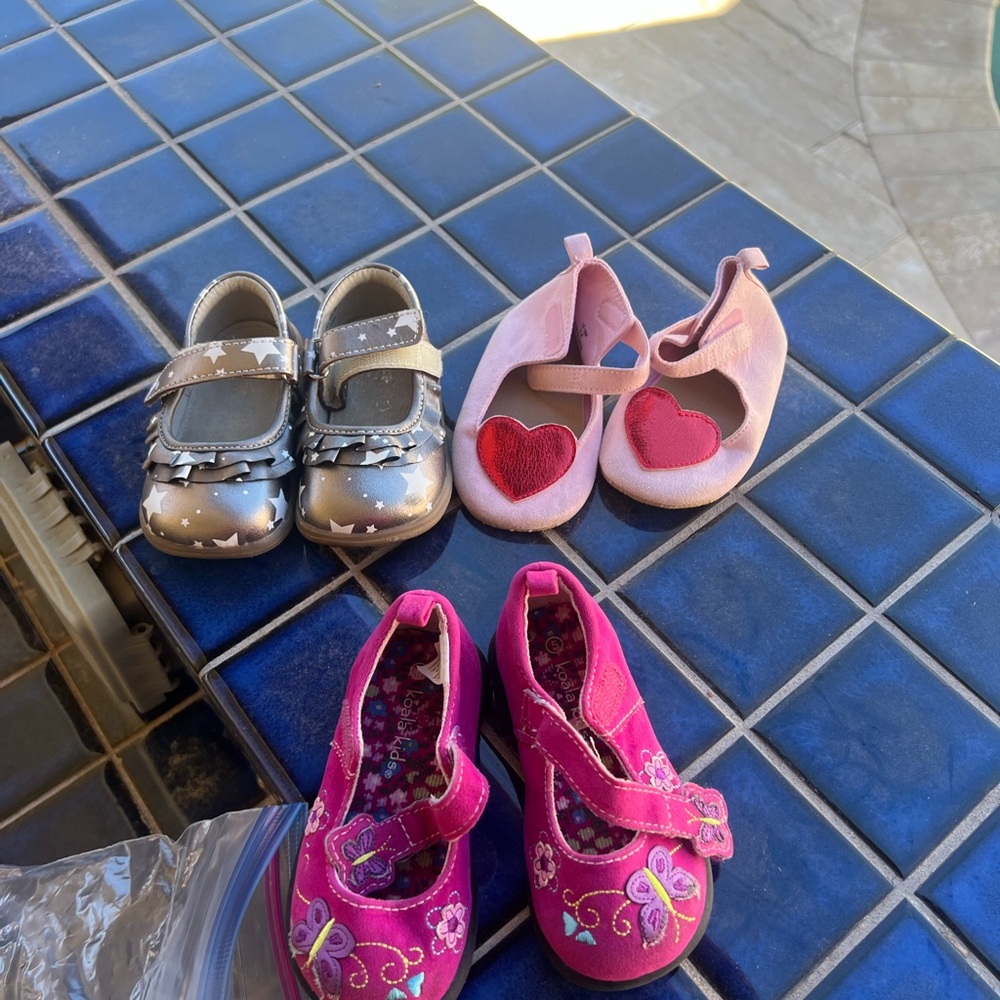 Koala Kids Baby Shoes - Silver, Pink, and Fuchsia+ see Kai run + old navy heart